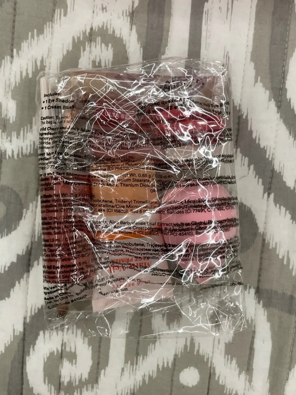 Ulta Beauty Hot Pink Satin Makeup Bag with Pink Primer & Lip Set